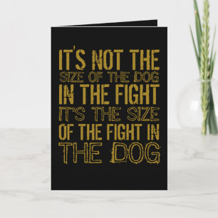 Cartão Lutando contra o cão