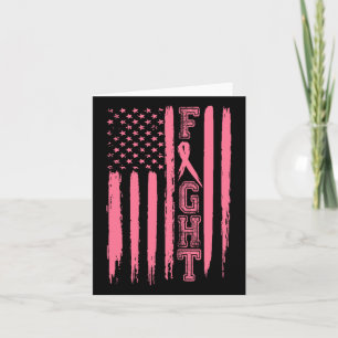 Cartão Lutar Contra O Cancer Americano Bandeira Cancer De