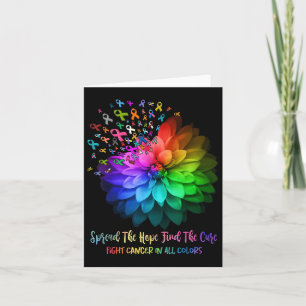 Cartão Lutar Contra O Cancer Em Todas As Cores Espalhar A