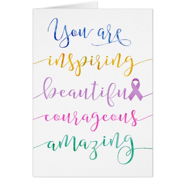 Cartão Lutar contra o Cancer - Lembre-se de quem você é (Frente)