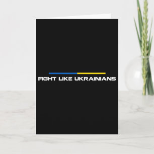 Cartão Lute Como Ucraniano Bandeira da Ucrânia Apoio 3