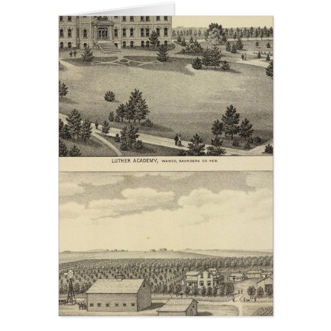 Cartão Luther Academy, Nebraska (Frente)