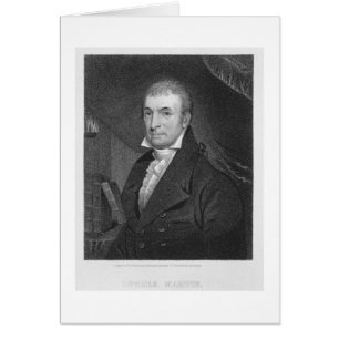 Cartão Luther Martin, gravado por William A. Wilmer (c.18