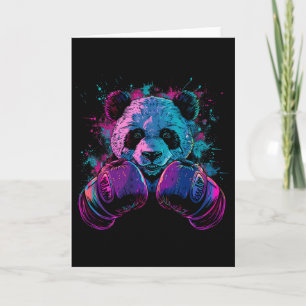 Cartão Luvas de Boxe Amante de Panda Boxe Kickboxing Engr