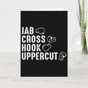 Cartão Luvas de Boxe Jab Cruz Gancho Uppercut Boxer