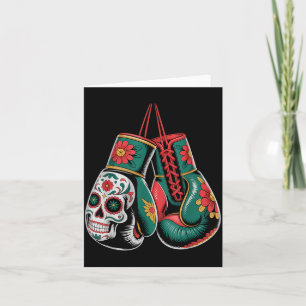 Cartão Luvas de Boxe Muay Thai MMA Estilo Asteca Mexicano