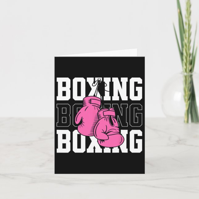 Cartão Luvas de Boxing Rosa (Frente)
