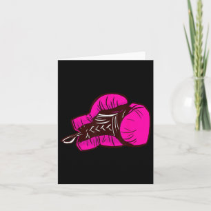 Cartão Luvas de Boxing Rosa I Boxing Girl