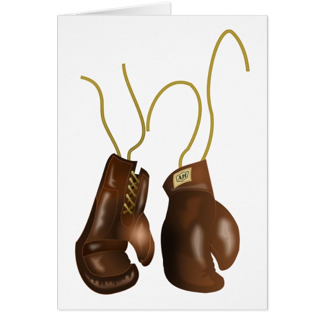 Cartão Luvas de encaixotamento realísticas (Frente)