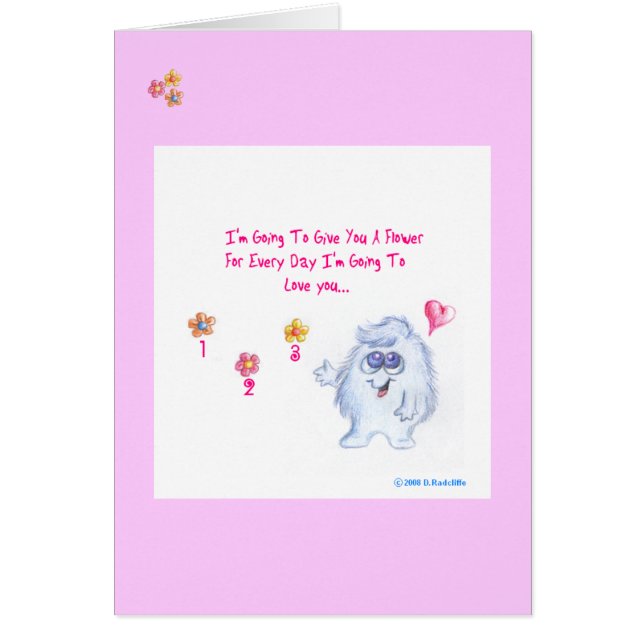 Cartão LuvPuffs "amor você para sempre " (Frente)