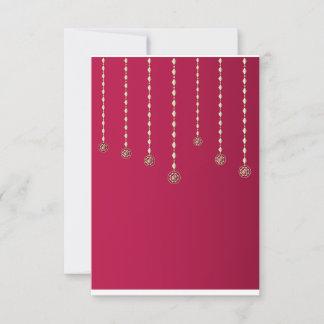 Cartão Luxo Dourado Shri Pingente Hindu Festival Fundo