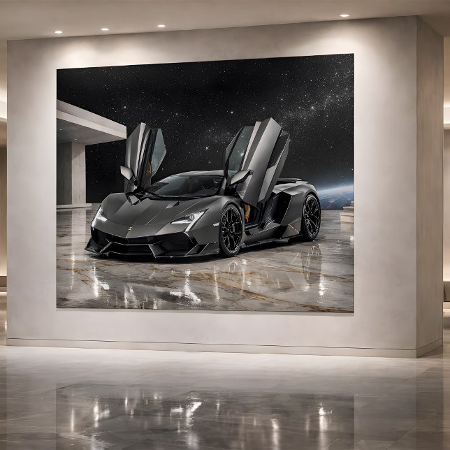 Cartão Luxury Futuristic Hypercar Art  (Criador carregado)