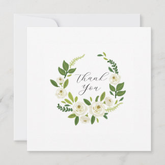 Cartão Luxury White Rose Floral Frame 