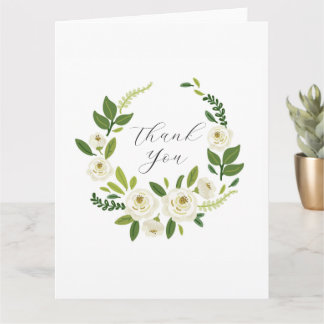 Cartão Luxury White Rose Floral Frame 