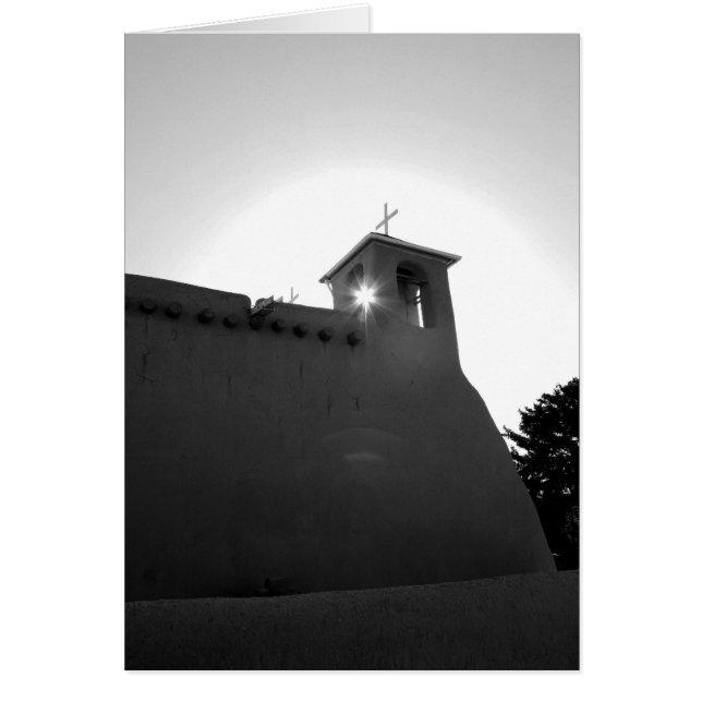 Cartão Luz através da cruz (Frente)