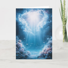 Cartão Luz Celestial Sobre o Santuário de Coral