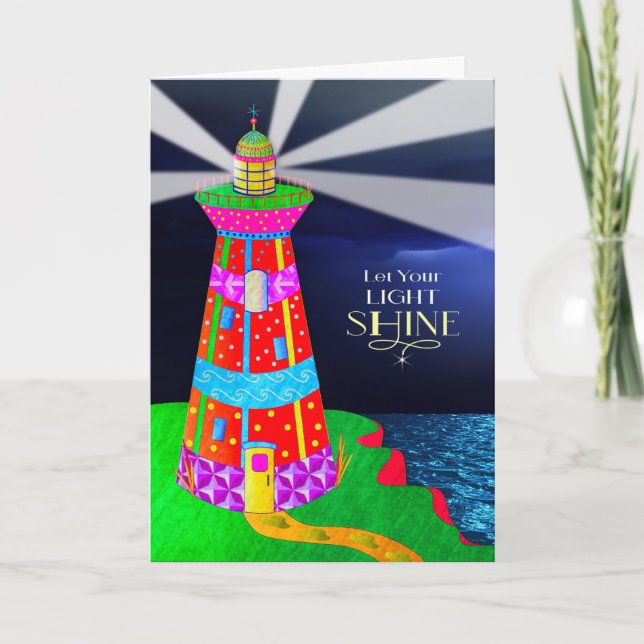 Cartão Luz Cristã Deixando Seu Brilho Leve (Frente)