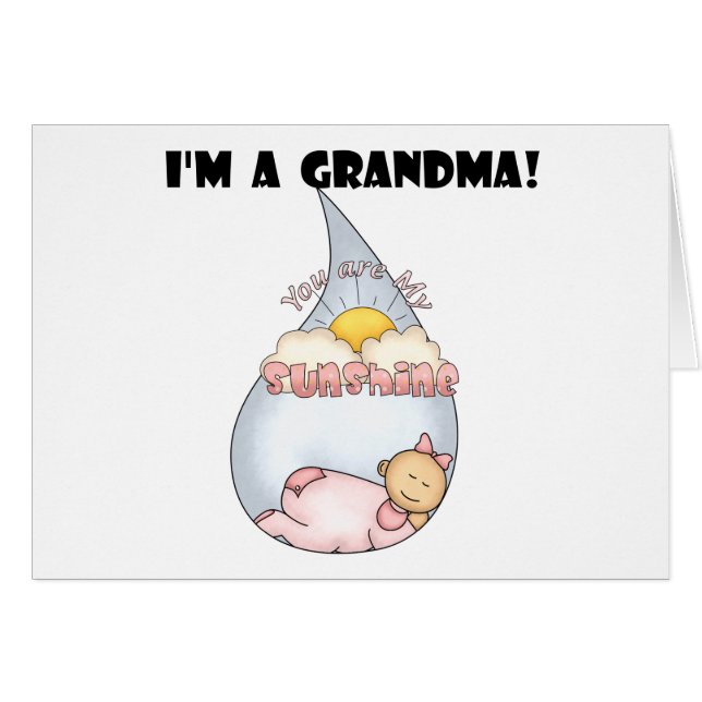 Cartão Luz de sol da vovó - Camisetas e presentes (Frente Horizontal)