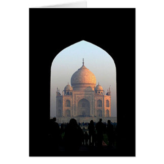Cartão Luz de Taj Mahal da foto da arquitetura de India