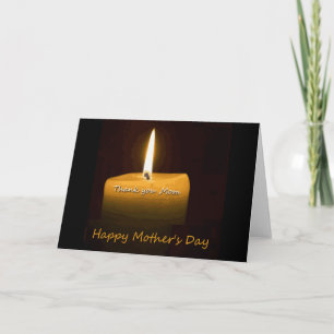 Cartão Luz de vela dia das mães