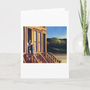 Cartão Luz do sol em pedras de navegação - Edward Hopper