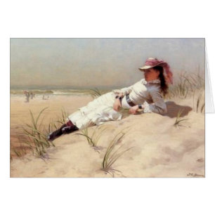 Cartão Luz do sol na costa