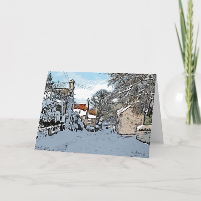 Cartão "Luz do sol sobre os pórticos", Harthill com Wooda (Frente)