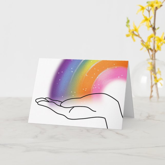 Cartão Luz e Amor Ficam Bem (Flor Amarela)