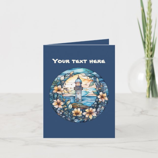 Cartão Luz falsa de vidro colorido fofa adicionar texto  (Frente)