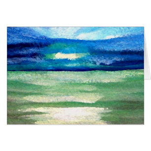 Cartão Luz luz solar da arte do mar - oceano de