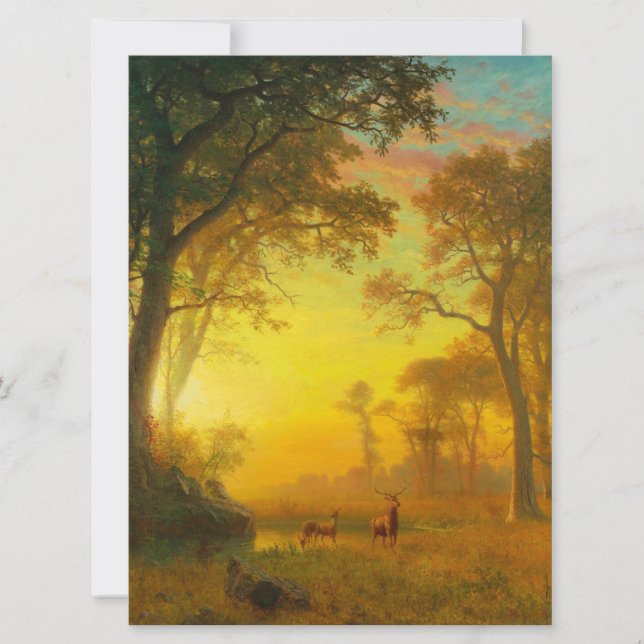 Cartão Luz na Floresta (por Albert Bierstadt) (Frente)