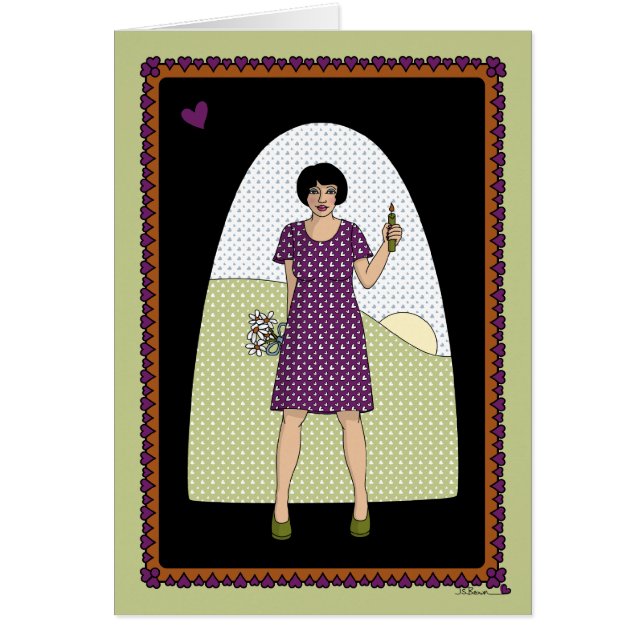 Cartão Luz No Fim Da Placa Tunnel_A_Greeting (Frente)