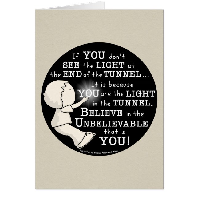 Cartão Luz no túnel (Frente)