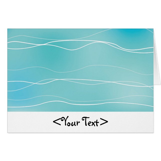 Cartão Luz - ondas do azul (Frente Horizontal)