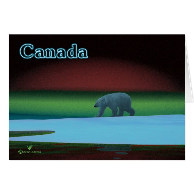 Cartão Luz Polar Urso (Frente Horizontal)