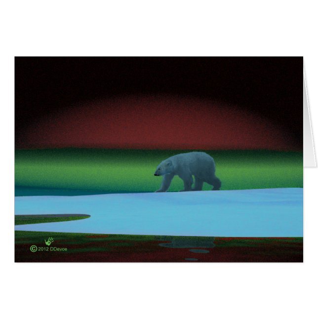 Cartão Luz Polar Urso (Frente Horizontal)