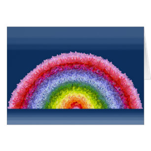 Cartão Luz solar através do arco-íris das flores