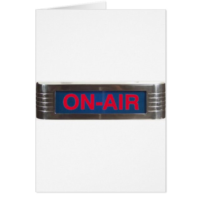 Cartão Luz vermelha do Em-Ar do fulgor (Frente)