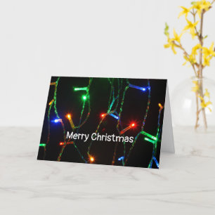 Cartão luzes coloridas de "Feliz Natal"