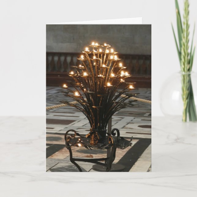 Cartão Luzes de Fé, Florença, Itália - (Frente)