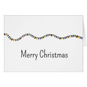 Cartão Luzes de Natais vintages brilhantes