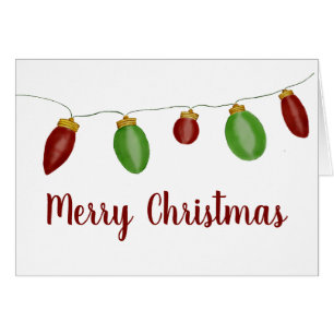 Cartão Luzes de Natais vintages brilhantes