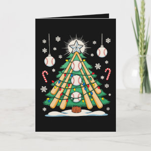 Cartão Luzes de Natal de Beisebol Enfeites de Árvore de N