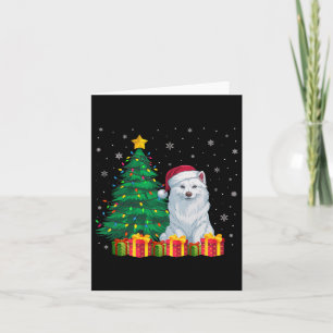 Cartão Luzes de Natal do Esquimó Santa Hat Americano Feio