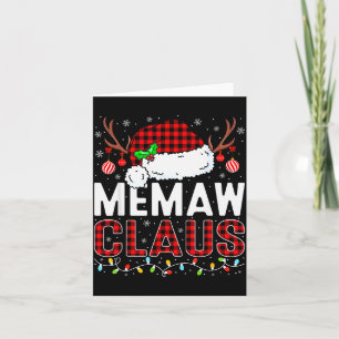 Cartão Luzes de Natal Memaw Claus Família Correspondente