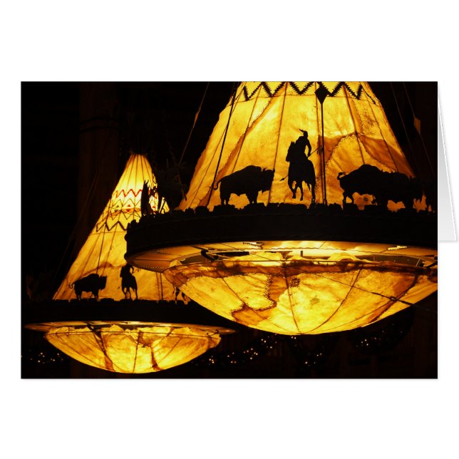 Cartão Luzes do alojamento da região selvagem (Frente Horizontal)