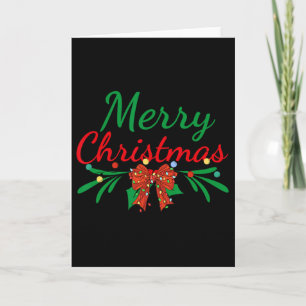 Cartão Luzes Feliz Natal Chapéu Vermelho do Papai Noel Fa