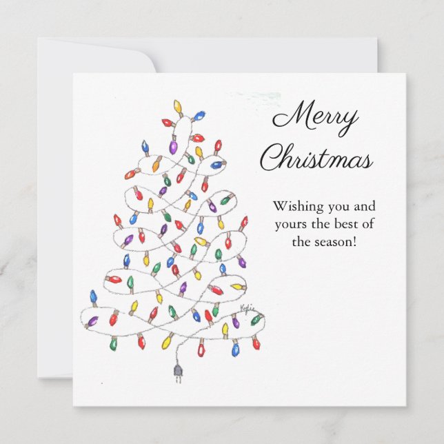 Cartão Luzes Festivas (Frente)