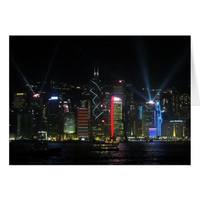 Cartão luzes hong kong (Frente Horizontal)