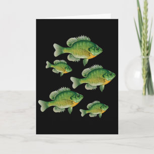 Cartão Luzidio-sol-amarelo-engraçado-pesca-peixe-de-água-